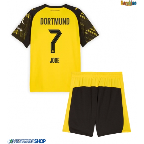 Maglie da calcio Borussia Dortmund Jobe Bellingham #7 Prima Maglia Bambino 2025-26 Manica Corta + Pantaloni corti)